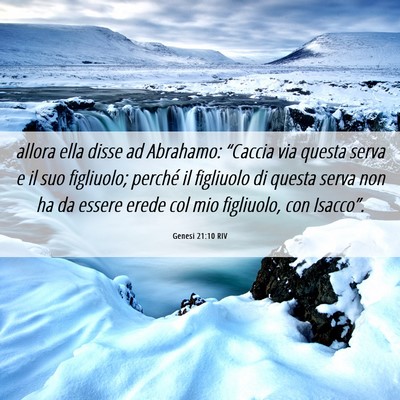 Picture 06 - Genesi 21:10 RIV - allora ella disse ad Abrahamo: “Caccia via - Bible Verse Picture