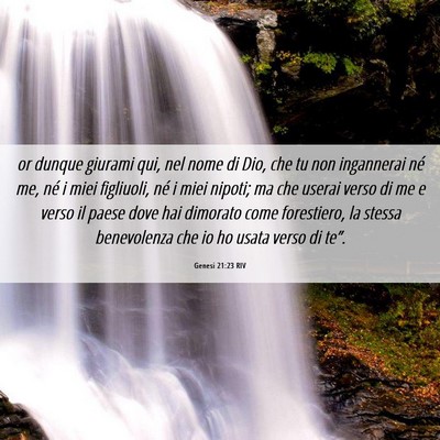 Picture 06 - Genesi 21:23 RIV - or dunque giurami qui, nel nome di Dio, che tu - Bible Verse Picture