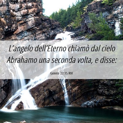 Picture 06 - Genesi 22:15 RIV - L’angelo dell’Eterno chiamò dal cielo - Bible Verse Picture