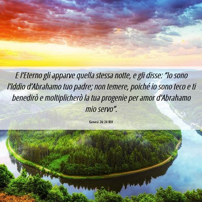 Picture 06 - Genesi 26:24 RIV - E l’Eterno gli apparve quella stessa notte, e - Bible Verse Picture