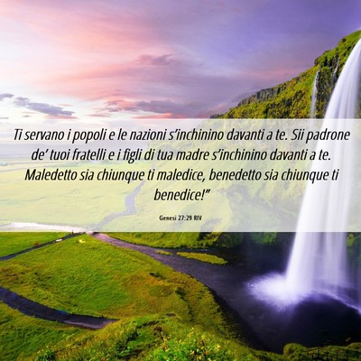 Picture 06 - Genesi 27:29 RIV - Ti servano i popoli e le nazioni s’inchinino - Bible Verse Picture