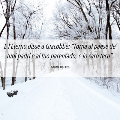 Picture 06 - Genesi 31:3 RIV - E l’Eterno disse a Giacobbe: “Torna al paese - Bible Verse Picture