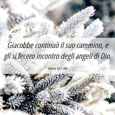 Picture 06 - Genesi 32:1 RIV - Giacobbe continuò il suo cammino, e gli si - Bible Verse Picture