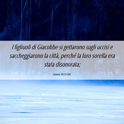 Picture 06 - Genesi 34:27 RIV - I figliuoli di Giacobbe si gettarono sugli uccisi - Bible Verse Picture
