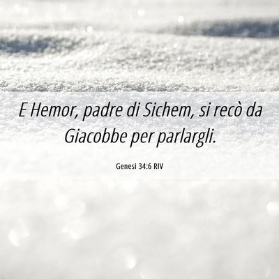 Picture 06 - Genesi 34:6 RIV - E Hemor, padre di Sichem, si recò da Giacobbe - Bible Verse Picture