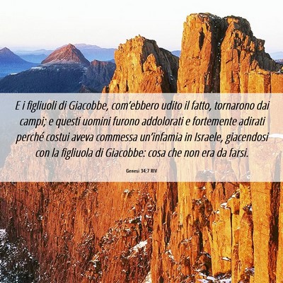 Picture 06 - Genesi 34:7 RIV - E i figliuoli di Giacobbe, com’ebbero udito il - Bible Verse Picture