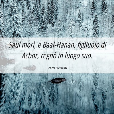 Picture 06 - Genesi 36:38 RIV - Saul morì, e Baal-Hanan, figliuolo di Acbor, - Bible Verse Picture