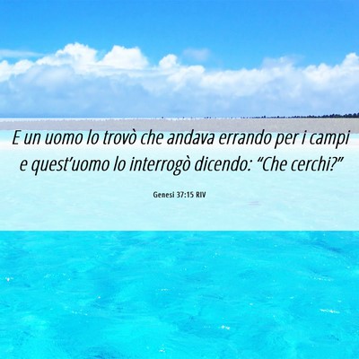Picture 06 - Genesi 37:15 RIV - E un uomo lo trovò che andava errando per i - Bible Verse Picture