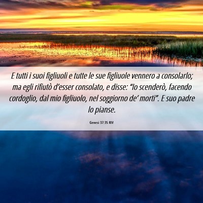 Picture 06 - Genesi 37:35 RIV - E tutti i suoi figliuoli e tutte le sue figliuole - Bible Verse Picture