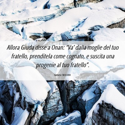 Picture 06 - Genesi 38:8 RIV - Allora Giuda disse a Onan: “Va’ dalla moglie - Bible Verse Picture