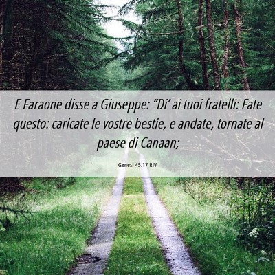Picture 06 - Genesi 45:17 RIV - E Faraone disse a Giuseppe: “Di’ ai tuoi - Bible Verse Picture