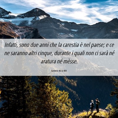 Picture 06 - Genesi 45:6 RIV - Infatti, sono due anni che la carestia è nel - Bible Verse Picture