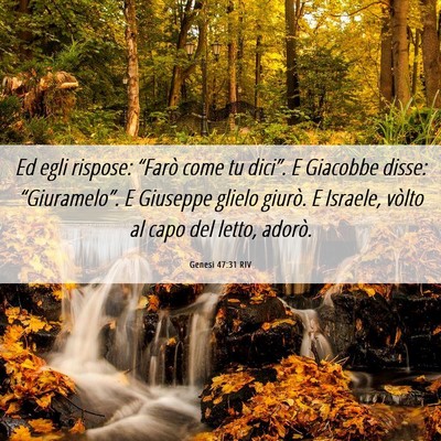 Picture 06 - Genesi 47:31 RIV - Ed egli rispose: “Farò come tu dici”. E - Bible Verse Picture