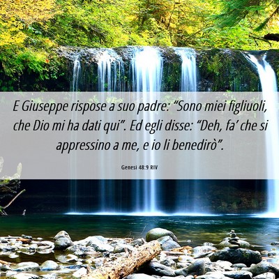 Picture 06 - Genesi 48:9 RIV - E Giuseppe rispose a suo padre: “Sono miei - Bible Verse Picture