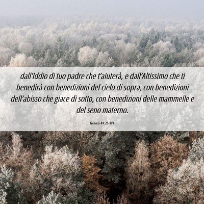 Picture 06 - Genesi 49:25 RIV - dall’Iddio di tuo padre che t’aiuterà, e - Bible Verse Picture