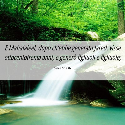 Picture 06 - Genesi 5:16 RIV - E Mahalaleel, dopo ch’ebbe generato Jared, - Bible Verse Picture