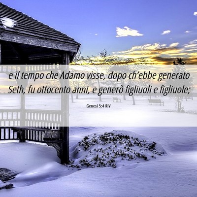 Picture 06 - Genesi 5:4 RIV - e il tempo che Adamo visse, dopo ch’ebbe - Bible Verse Picture