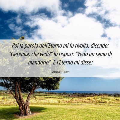 Picture 06 - Geremia 1:11 RIV - Poi la parola dell’Eterno mi fu rivolta, - Bible Verse Picture