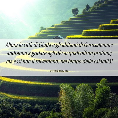 Picture 06 - Geremia 11:12 RIV - Allora le città di Giuda e gli abitanti di - Bible Verse Picture