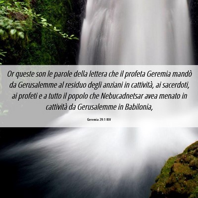 Picture 06 - Geremia 29:1 RIV - Or queste son le parole della lettera che il - Bible Verse Picture