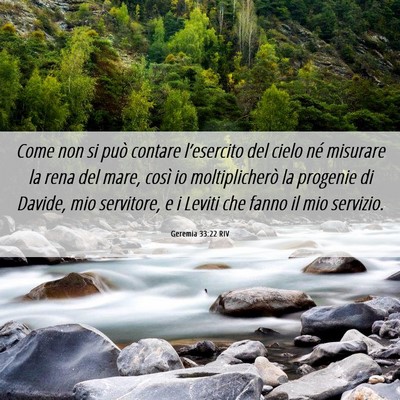 Picture 06 - Geremia 33:22 RIV - Come non si può contare l’esercito del cielo - Bible Verse Picture
