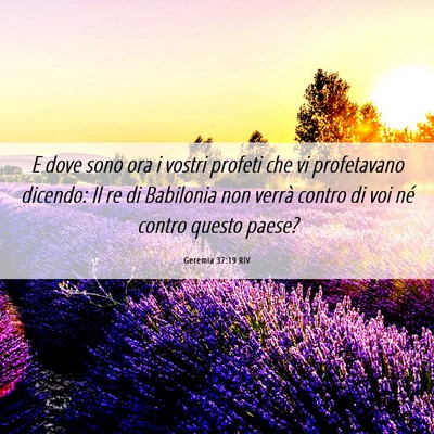 Picture 06 - Geremia 37:19 RIV - E dove sono ora i vostri profeti che vi - Bible Verse Picture