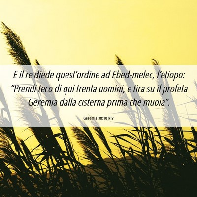 Picture 06 - Geremia 38:10 RIV - E il re diede quest’ordine ad Ebed-melec, - Bible Verse Picture