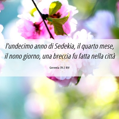 Picture 06 - Geremia 39:2 RIV - l’undecimo anno di Sedekia, il quarto mese, il - Bible Verse Picture