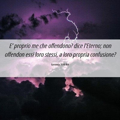 Picture 06 - Geremia 7:19 RIV - E’ proprio me che offendono? dice l’Eterno; - Bible Verse Picture