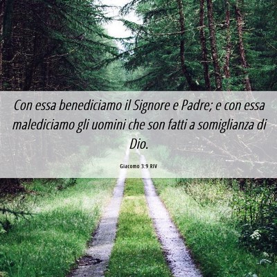 Picture 06 - Giacomo 3:9 RIV - Con essa benediciamo il Signore e Padre; e con - Bible Verse Picture