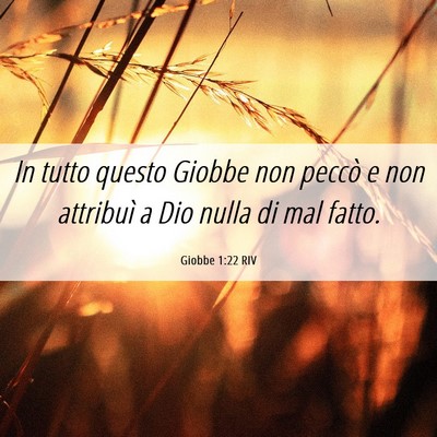 Picture 06 - Giobbe 1:22 RIV - In tutto questo Giobbe non peccò e non attribuì - Bible Verse Picture