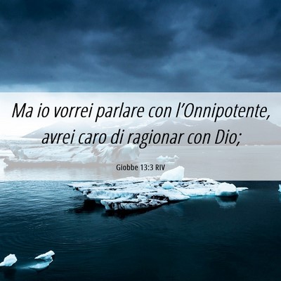 Picture 06 - Giobbe 13:3 RIV - Ma io vorrei parlare con l’Onnipotente, avrei - Bible Verse Picture