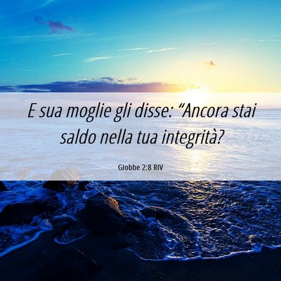 Picture 06 - Giobbe 2:8 RIV - E sua moglie gli disse: “Ancora stai saldo - Bible Verse Picture