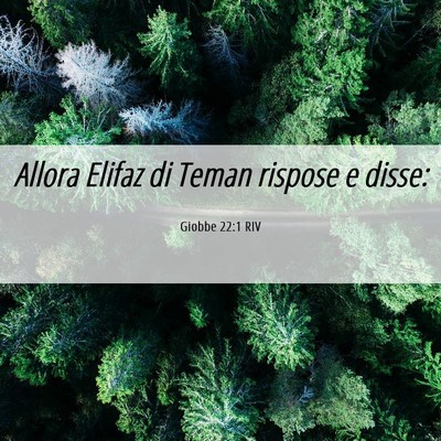 Picture 06 - Giobbe 22:1 RIV - Allora Elifaz di Teman rispose e - Bible Verse Picture