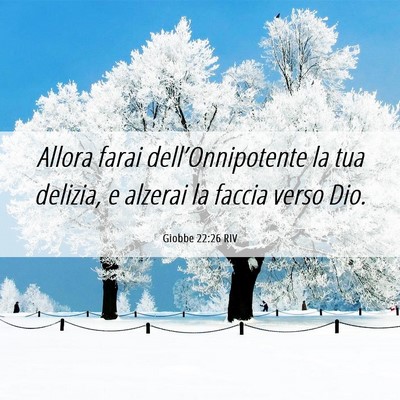Picture 06 - Giobbe 22:26 RIV - Allora farai dell’Onnipotente la tua delizia, e - Bible Verse Picture