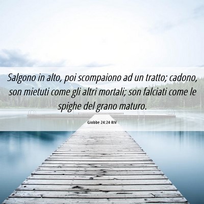 Picture 06 - Giobbe 24:24 RIV - Salgono in alto, poi scompaiono ad un tratto; - Bible Verse Picture
