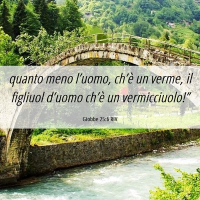 Picture 06 - Giobbe 25:6 RIV - quanto meno l’uomo, ch’è un verme, il - Bible Verse Picture