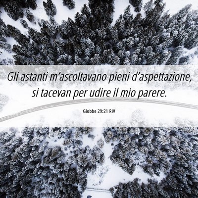 Picture 06 - Giobbe 29:21 RIV - Gli astanti m’ascoltavano pieni - Bible Verse Picture