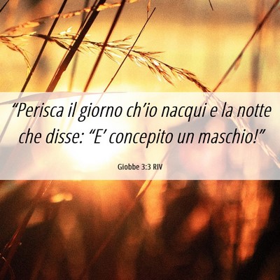 Picture 06 - Giobbe 3:3 RIV - “Perisca il giorno ch’io nacqui e la notte - Bible Verse Picture