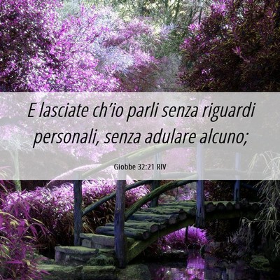 Picture 06 - Giobbe 32:21 RIV - E lasciate ch’io parli senza riguardi - Bible Verse Picture