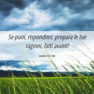 Picture 06 - Giobbe 33:5 RIV - Se puoi, rispondimi; prepara le tue ragioni, - Bible Verse Picture