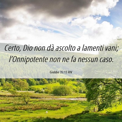 Picture 06 - Giobbe 35:13 RIV - Certo, Dio non dà ascolto a lamenti vani; - Bible Verse Picture