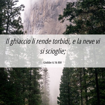 Picture 06 - Giobbe 6:16 RIV - Il ghiaccio li rende torbidi, e la neve vi si - Bible Verse Picture