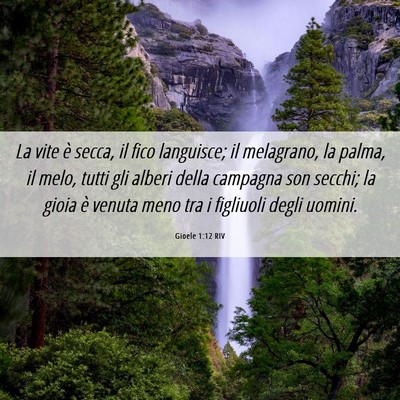 Picture 06 - Gioele 1:12 RIV - La vite è secca, il fico languisce; il - Bible Verse Picture
