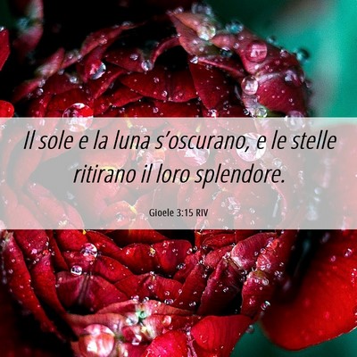 Picture 06 - Gioele 3:15 RIV - Il sole e la luna s’oscurano, e le stelle - Bible Verse Picture