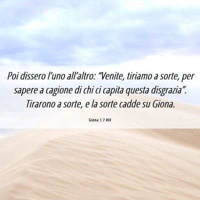 Picture 06 - Giona 1:7 RIV - Poi dissero l’uno all’altro: “Venite, - Bible Verse Picture
