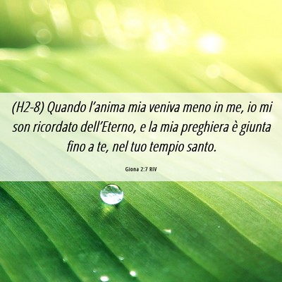 Picture 06 - Giona 2:7 RIV - (H2-8) Quando l’anima mia veniva meno in me, io - Bible Verse Picture