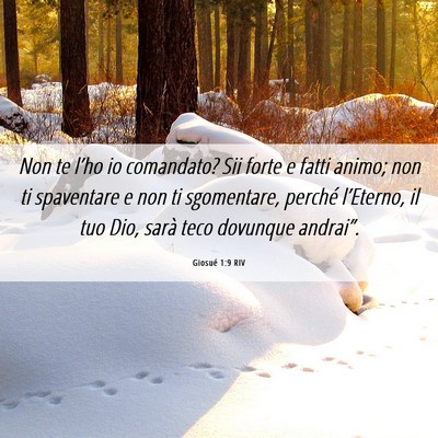 Picture 06 - Giosué 1:9 RIV - Non te l’ho io comandato? Sii forte e fatti - Bible Verse Picture
