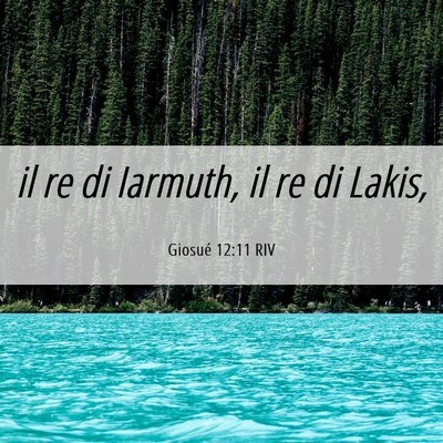 Picture 06 - Giosué 12:11 RIV - il re di Iarmuth, il re di - Bible Verse Picture