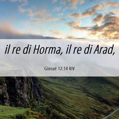 Picture 06 - Giosué 12:14 RIV - il re di Horma, il re di - Bible Verse Picture